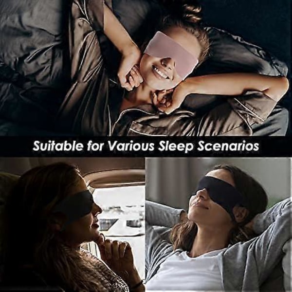 Noll Tryck Sovmask - Lättviktig Andningsbar Mörkläggningsmask för Sömn med Öronhängande Elastiskt Band för Alla Sovpositioner Män Kvinnor Mjuk
