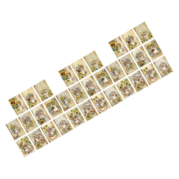 30 ark Dekorasjonsmateriale Papir Nydelig mønster Scrapbooking Dekorativt papir til dagbok Telefon Veskeplanlegger