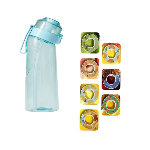 Vattenflaska, Sportvattenflaska Dryckesflaska 650ml Med 7 Smaksatta Pods, Vattenflaska Set