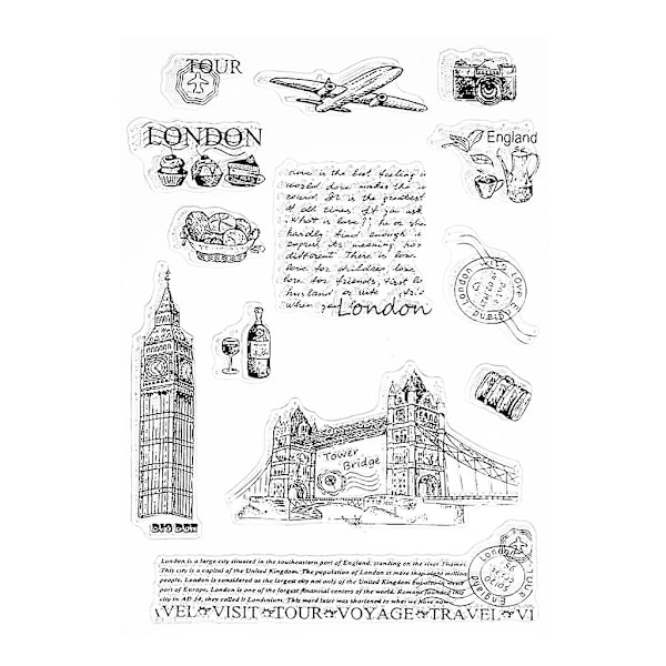 London Trip Clear Silicone Stamp For Diy Birthday Wedding Invitation Cards