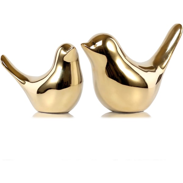 Fågelstaty Guld Heminredning Modern Stil Staty Dekoration Ornament för Vardagsrum, Sovrum, Kontorsbord, Skåp