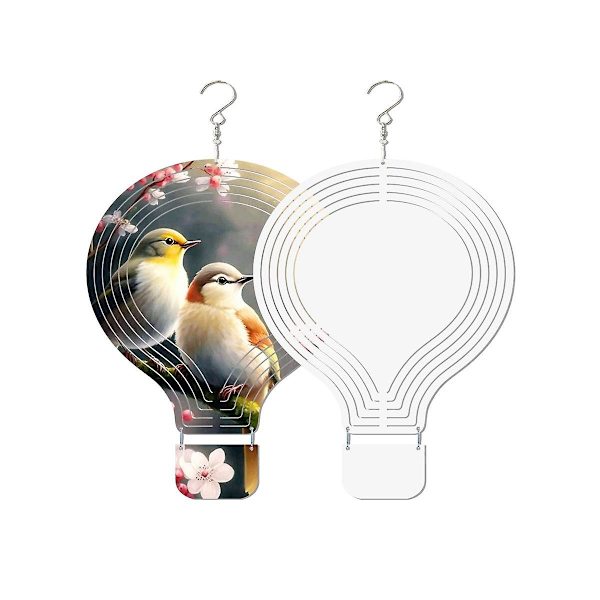 4 stk. 8 tommer Sublimeringsvindmølle Blanke Sublimeringsblanker Varmtluftballon Form Ornament Til Ya