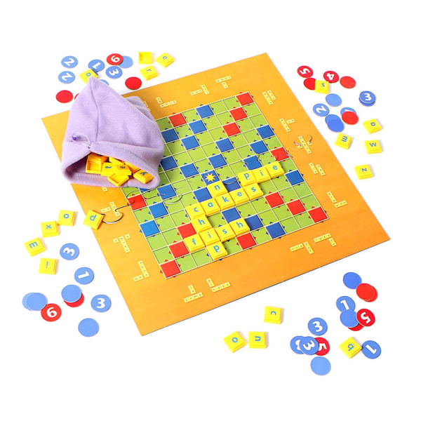 Barnebokstavmatchende brettspill Levende farger Interaktive pedagogiske leker for tidlig læring til hjemmet