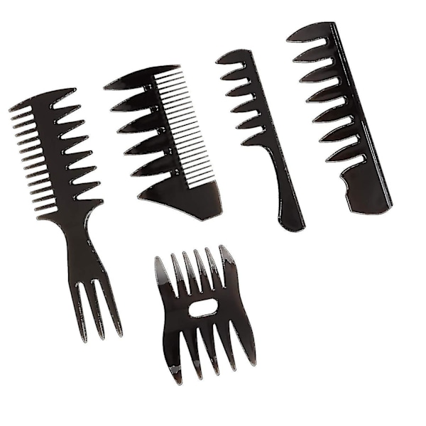 Plastkamset, 5 Delars Multifunktionell Styling Hårkamset Premium för Män