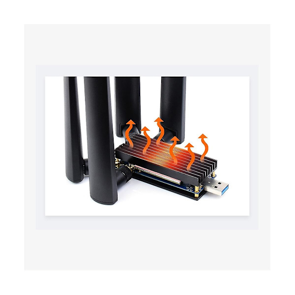 5g Dongle Modul 4 Antenner Usb3.1 Port Aluminium Legering Køleplade M.2 Key B Interface
