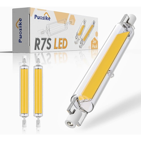 R7s Led 118mm Himmennettävä 1200lm, 20w R7s Led-lamppu Lämmin Valkoinen 3200k, Vaihto J7 %-7
