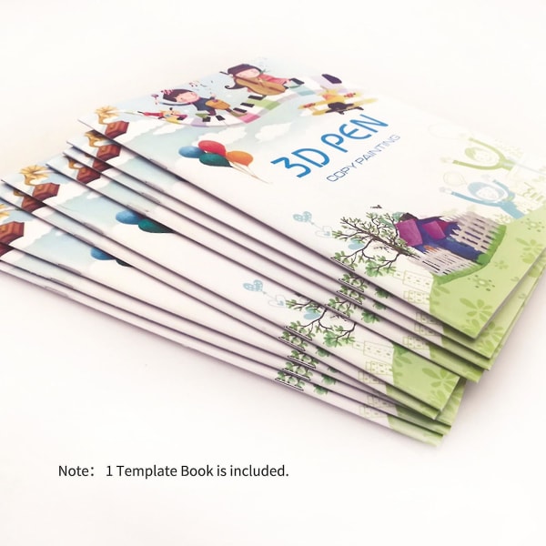 3d-pennmalbok for 3d-utskrift Penntegningssjablonger 40 tegnemønster med en gratis gjennomsiktig mal for barn gjør det selv