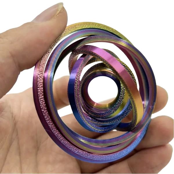 Kaksiosainen 3D-rengasfidget-lelu aikuisille