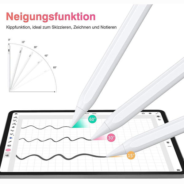 -kingone Stylus Pen Fr Ipad, Magnetische Halterung Ipad Stift Kippfunktion Palm Rejection Ipad Pen Kompatibel Mit Ipad Pro 11/ 12.9, Ipad 9 /8/7/6