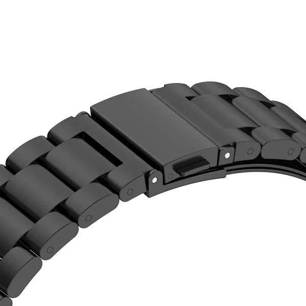 Urrem 22 mm Huawei Watch GT/Magic/TicWatch Pro rustfrit stål Sort Sort