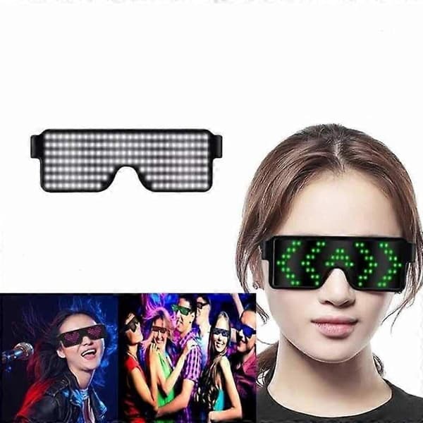 Magic Flash LED -bilelasit App Bluetooth-ohjattavat valaisevat DJ-aurinkolasit DIY