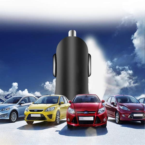 Aluminiumslegering Mobiltelefon Hurtiglading Multifunksjonell Bil USB Lader Adapter Q