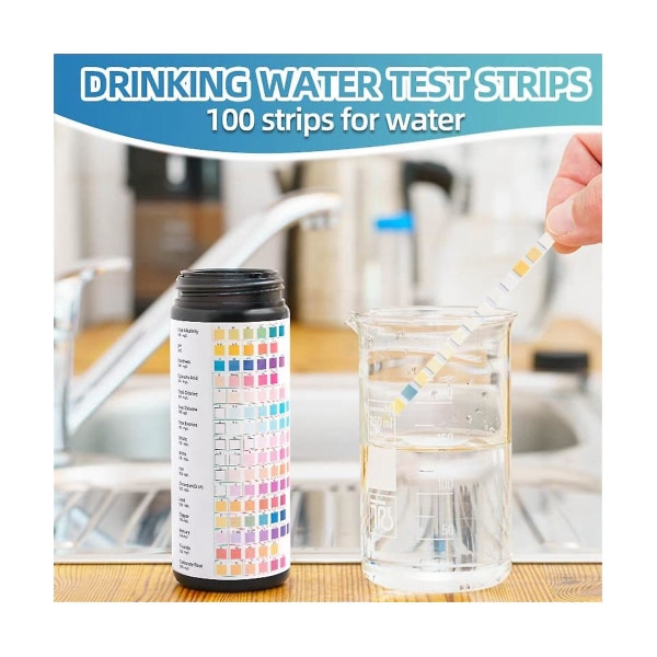 Vattentestremsor för dricksvatten - 17-i-1 test för kranvatten, brunnsvatten, bubbelpool, spa