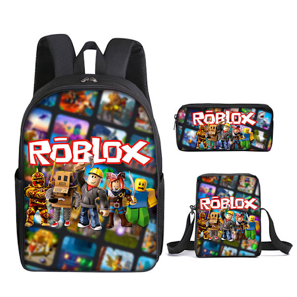Roblox skolväska tredelad set Roblox spel ryggsäck