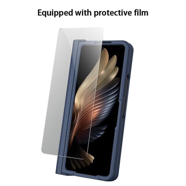 Slim Z Fold 5 Case, Case kompatibel Samsung Galaxy Z Fold 5 med skärmskydd Hd härdat glas & gångjärn Pennhållare