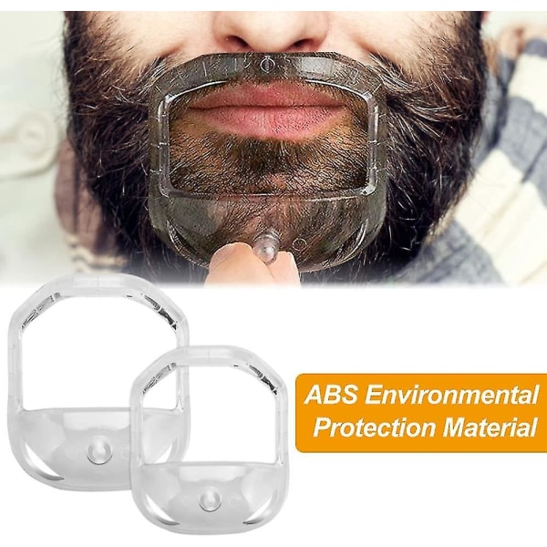 5 kpl läpinäkyviä parran muotoilumalleja 5 kokoa vatsalihaksen parran muotoilutyökalu Käytännöllinen vuohenhaita
