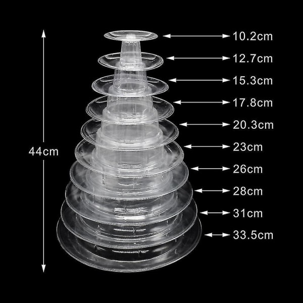 10-trinns Cupcakeholder Stativ Tårn, For Bryllup Bursdagsfest Dekor-