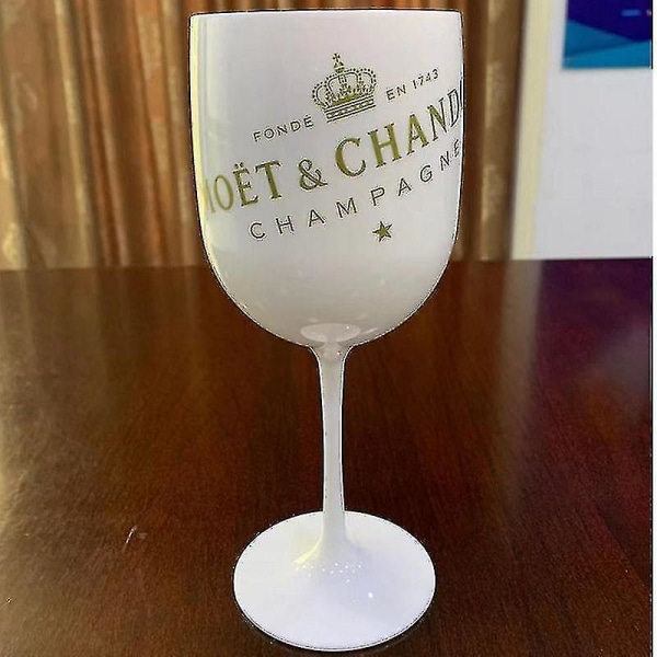 2 stk Hvitt Champagneglass For Moet Plast Champagne Coupes Cocktailglass Vinkopp Beger Vinglass Champagnefløyter Til Fest -z-yuyu