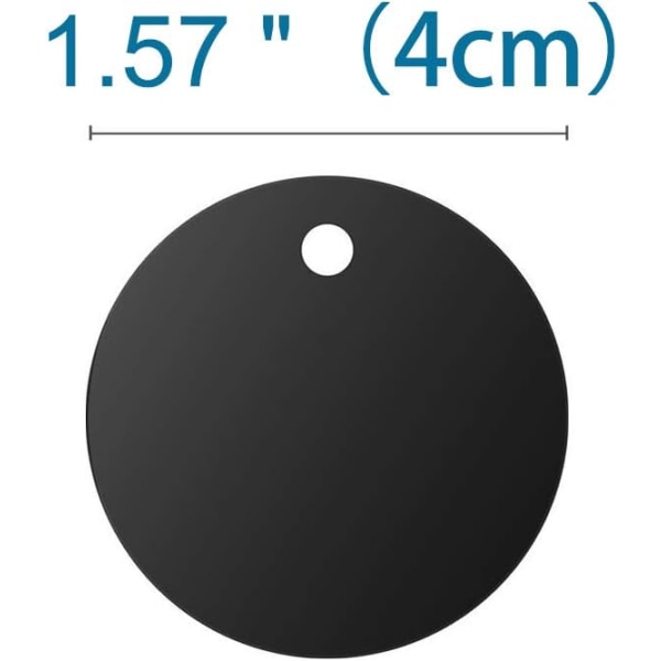 Kiinnitysmetallilevy (8 pakkaus) magneettiselle autotelineelle puhelinteline, jossa on täydellinen liima puhelinmagneetille, magneettikiinnitys, autokiinnitysmagneetti-8X pyöreä (musta)