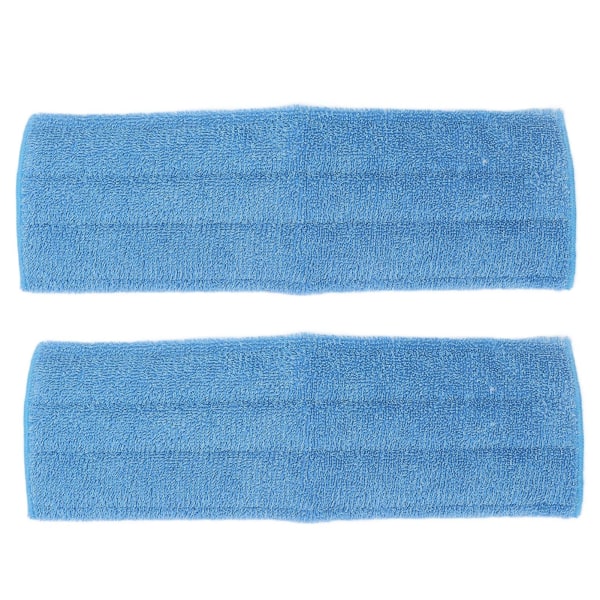 2pcs 18in Flat Mop Cloth Bonded Fiber Mop Dual Use Mopping Pad With High Water Absorption