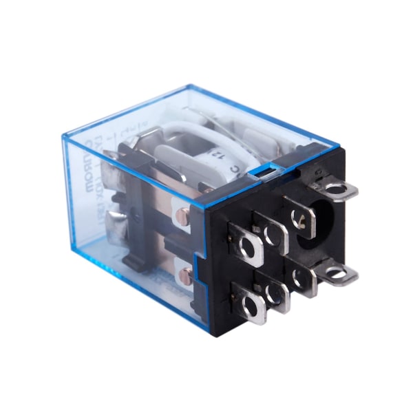 10x 12V DC-spolarrelä DP-DT LY2NJ HH62P-L JQX-13F 10A med PTF08A-sockel