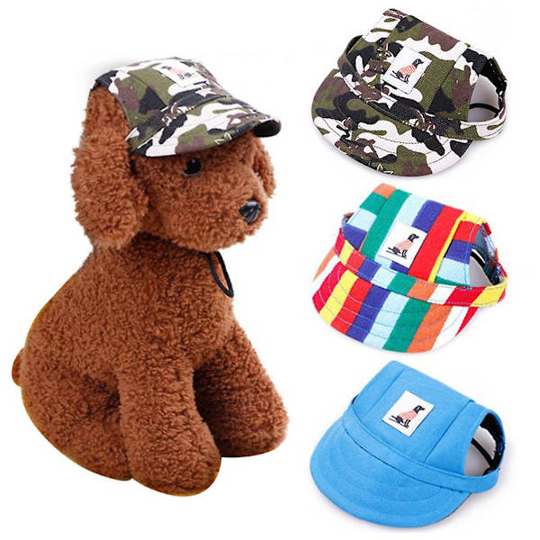Hundehat Baseballhat Sommer Canvas Hat Til Små Hunde