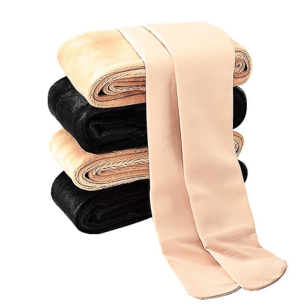 Bare bensokker Artefakt til kvinder Efterår/vinter bukser i ét stykke med fløjl og tyk strømpebukser Anti-krog varme leggings til kvinder (sorte fødder)