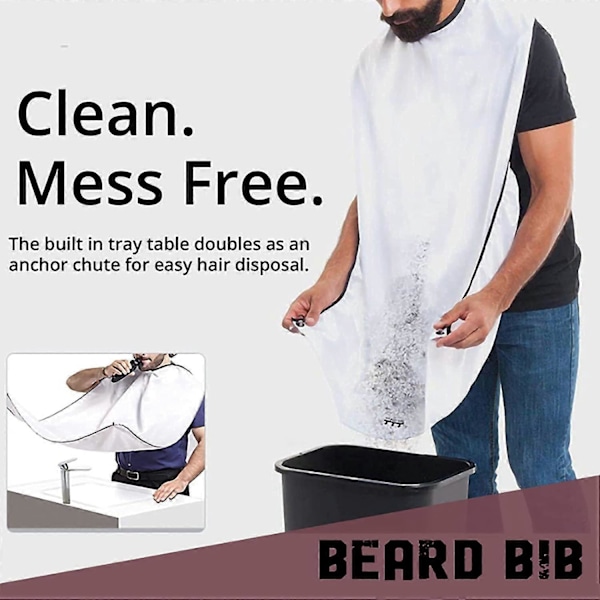 2-delat Skäggförkläde, Allround Barberarförkläde & Skäggförkläde för Professionellt Bruk