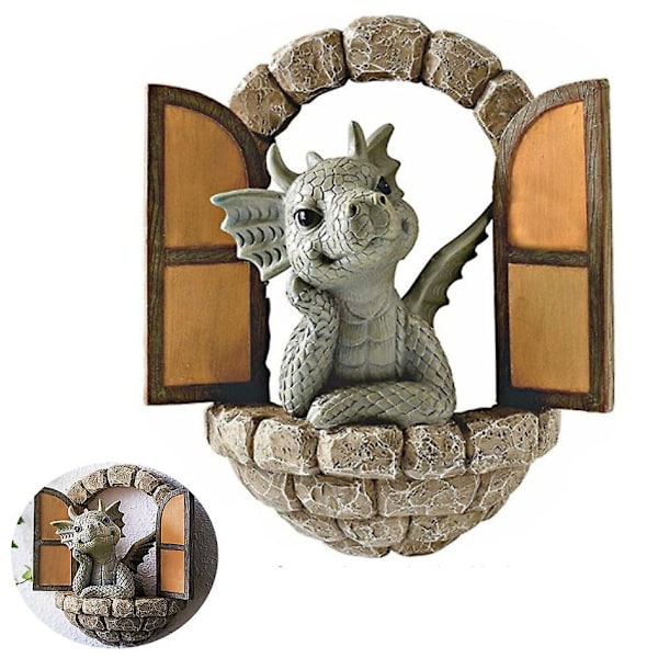 Dhrs Sol Dekorasjon Drageskulptur, Dragefigur Dekorasjon, Drageskulptur Hage, Hage