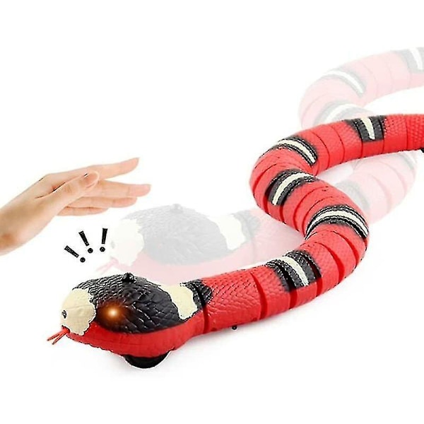 Smart Sensing Snake Kattleksak - Interaktiv, Rörlig, Laddningsbar, Undviker Hinder Automatisk