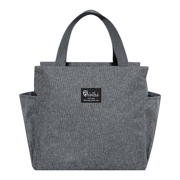 Adult and children lunch bag, thick, portable, gray