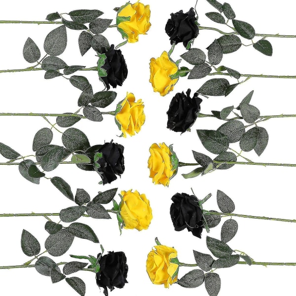 12 kpl keinotekoisia ruusuja kukkakimppu Väärennetyt silkkikukat Kotihääjuhlien sisustus