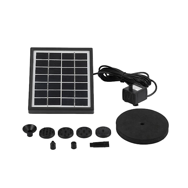1,4W Solcelled Vannpumpe Solcellepanel Fontene Pumpe Basseng Dam Hage Vann Sprinkler Sprayer For Fugl B