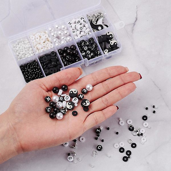 Tai For Chi  Pärlor Yin Yang Pärlor För Smyckestillverkning  Lerpärlor Halsband
