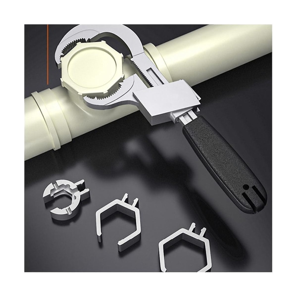 Multifunktionell justerbar skiftnyckel, används för demontering och montering av sanitetsprodukter inklusive