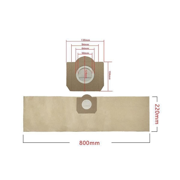 Pappersdammsugarpåsar för WD3 WD3300 MV3 SE4001 SE4002 6.959-130 A2200 A2500 A2600 A2900 Dammsugare G