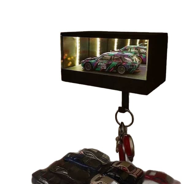 Infinitys Garage Nyckelring 3D Väggmonterad Spegel LED-ljus Displaybox