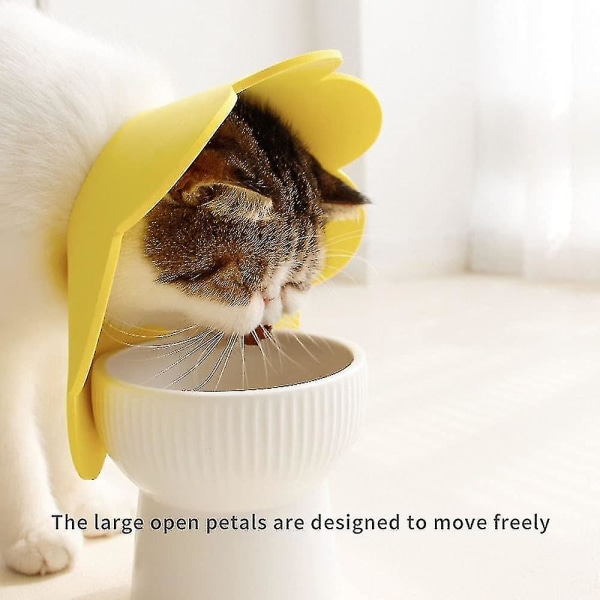 Lemmikkien nuolemisen estävä kaulapanta, säädettävä 19-26 cm, kevyt suojapanta Elizabethanin kissanpanta (keltainen, M)