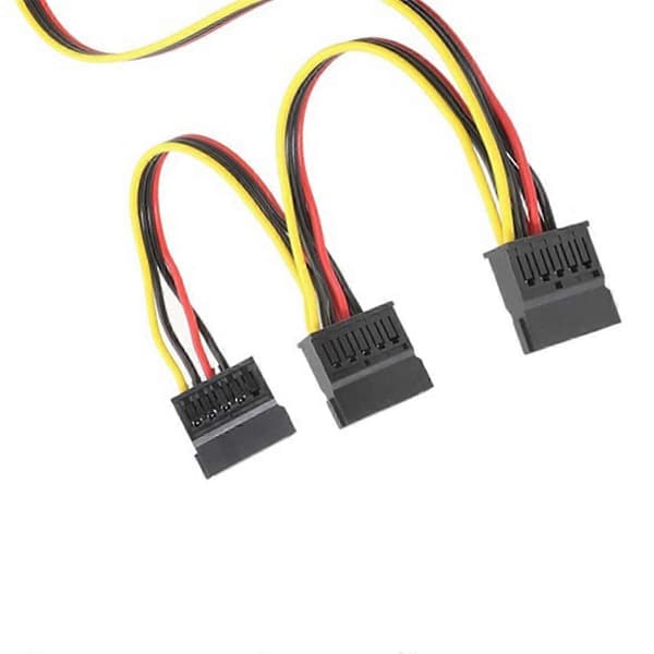 Grafikkort 6PIN til SATA harddisk strømkabel 12V til SATA harddisk kabel Step-Down Volt