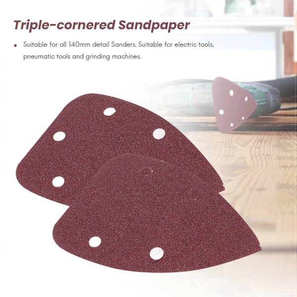 30 st 60+80+120 Korn Slippapper Slipplattor För Svart & Handflateslipmaskin