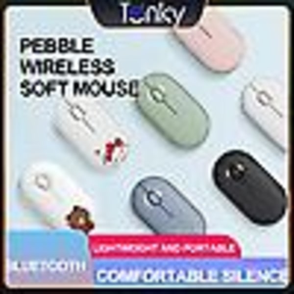 Mukava tuntuma Pebble Silent Mouse M350 Bluetooth kaksoismoodi langaton hiiri tyylikäs, kevyt ja söpö monilinkkinen toimistohiiri white