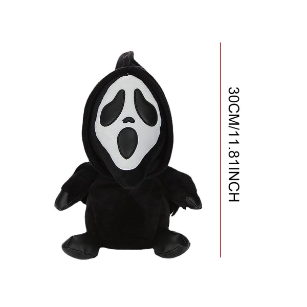 Scream Movie Perifer Reaper Plys Action Figur Plys Legetøj Sort Robe Reaper Doll