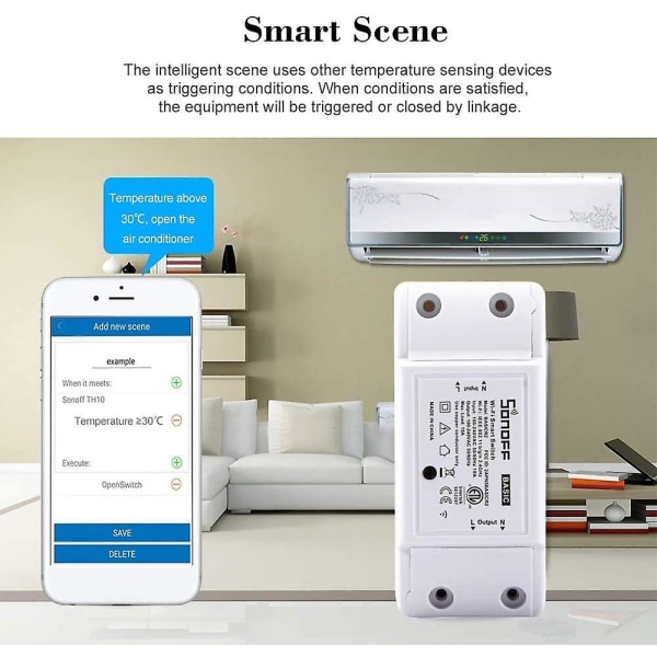 Sonoff Basic R2 Wifi Smart Lyskontakt Trådløs Fjernbetjening Smart Timer Kontrol Via Amazon Echo Alexa App, Android Ios-2