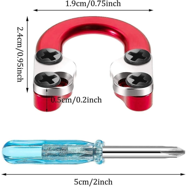 2 Pak Bue-D-Loop Compound Bueskydning Metal D-Loop Metal D-Ring Spænde Udløsning Nocking Loop Med Skruetrækkere Til Jagttilbehør