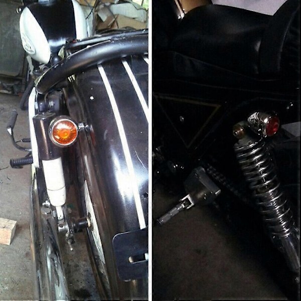 4st Krom Motorcykel Blinkers Lampa LED Motorlampa Glödlampa För Cafe