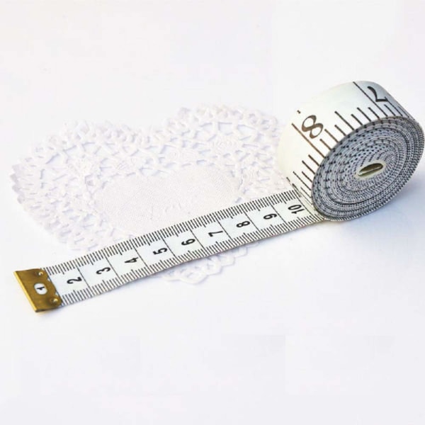 Mykt målebånd Dobbel skala kroppssøm Fleksibel linjal for vekttap Medisinsk kroppsmåling Sy Skreddersøm Vinyllinjal med 152,4 cm på