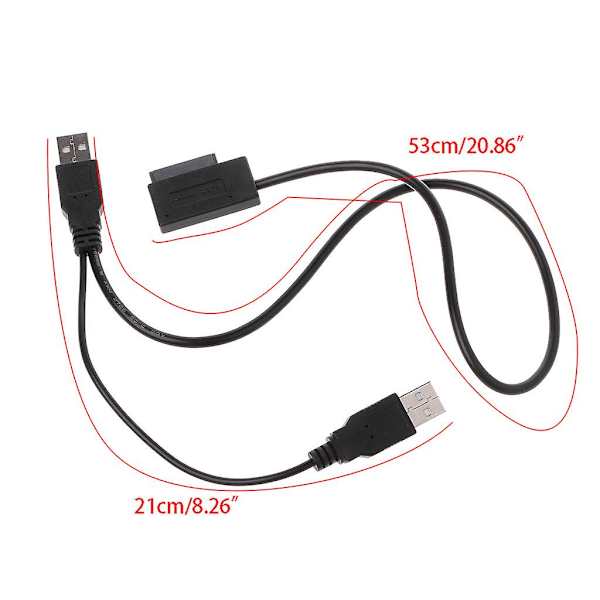 Usb Sata -sovitinkaapeli Sata 13p - Usb2.0 / tyyppi A -asemakäyttökaapeli