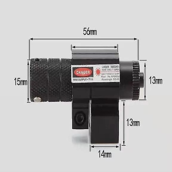 Mini infraröd laser riktad uppåt, nedåt, vänster och höger Justerbar laserficklampa Högtransmittans Lens Lärarpenna Instrument (rött ljus + 11 och 22m