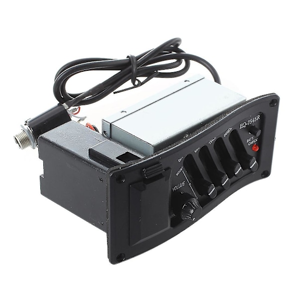Komplett Kit Eq Förförstärkare Plus Pickup För Akustisk Gitarr 7545r-4 Band Plus Volymkontroll, Levereras Med Ett Batterifack