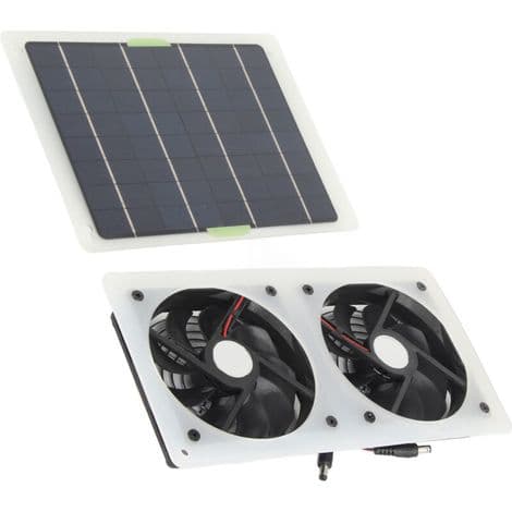 Dobbelt solcelle-viftekit 100W 12V Vanntett Bærbart med solcellepanel for hjem, bobil, drivhus